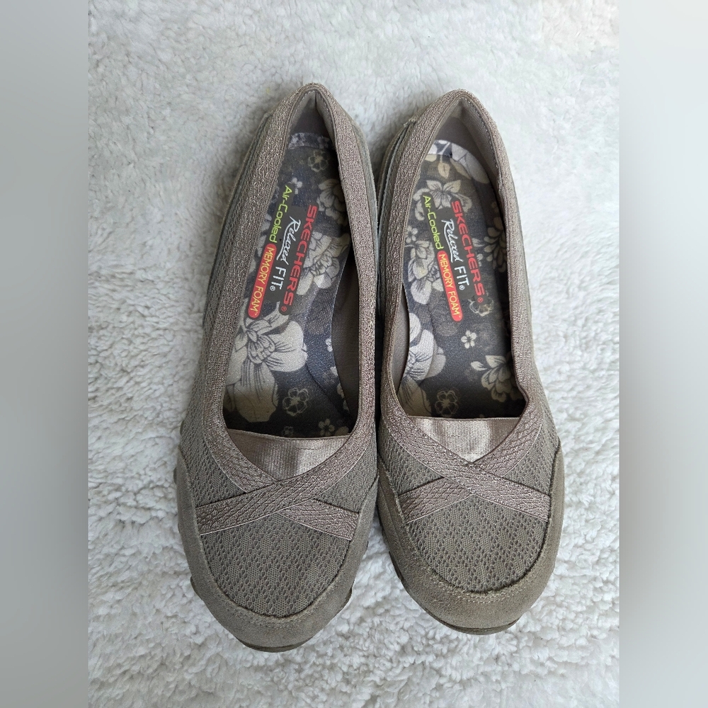 Skechers Gray Flats & Loafers Slip-On Shoes